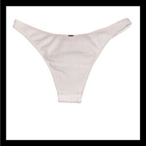 Victoria's Secret White Textured Bikini BOTTOMS